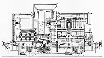 Locomotive with Lentz Transmission
